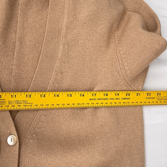 Jumper 1234 V-Neck Relaxed Fit Pocket Button Cardigan Tan Women's Sz 4 US Large - Picture 7 of 9